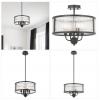 NOREL 4LT PENDANT. BLACK, ANTIQUE GOLD, NICKEL